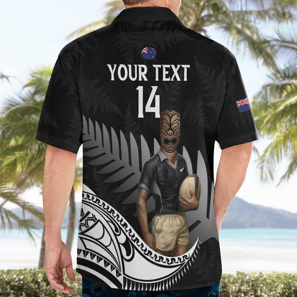 Custom New Zealand Silver Fern Rugby Hawaiian Shirt 2024 Aotearoa Maori Mascot Go All Black - Vibe Hoodie Shop