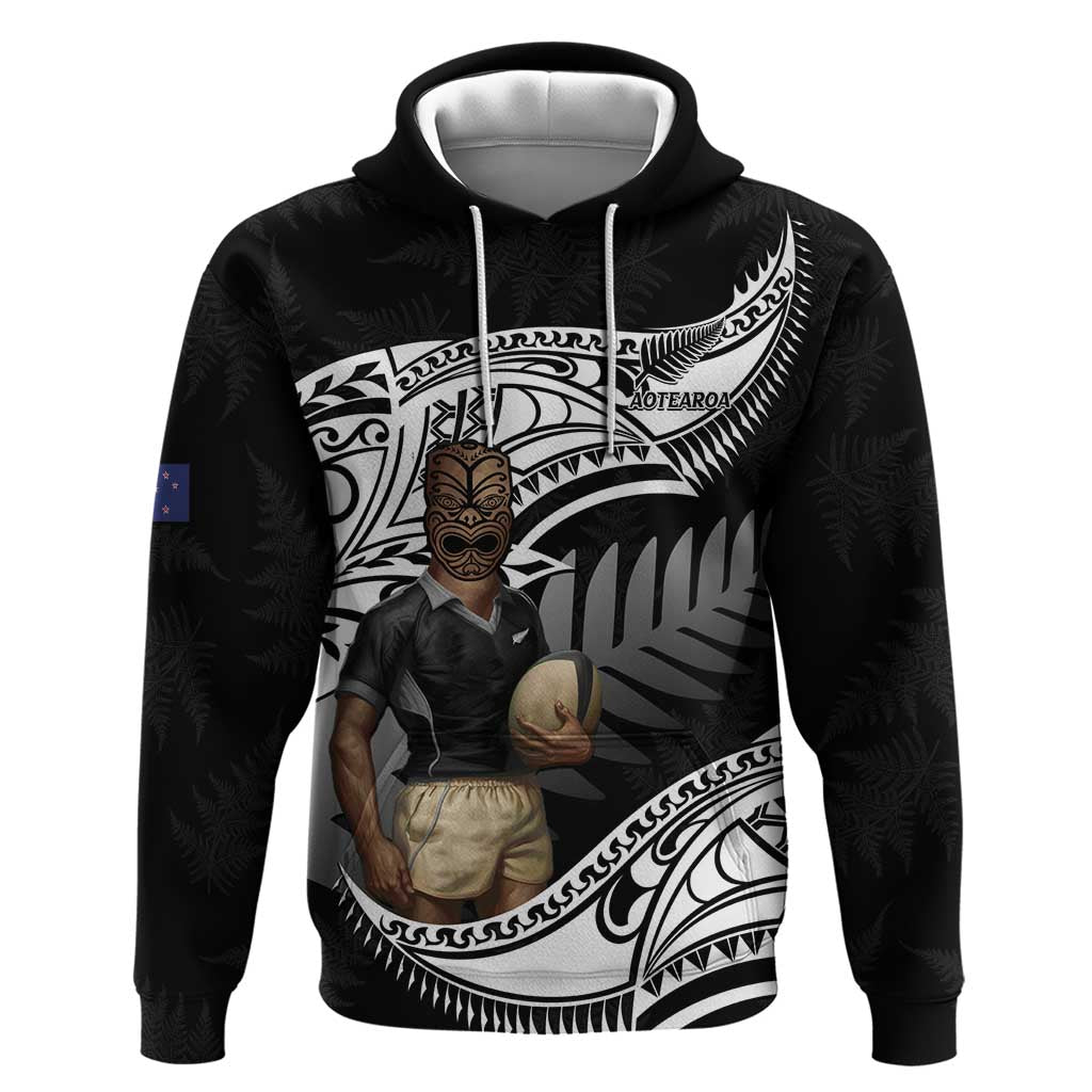 Custom New Zealand Silver Fern Rugby Hoodie 2024 Aotearoa Maori Mascot Go All Black - Vibe Hoodie Shop