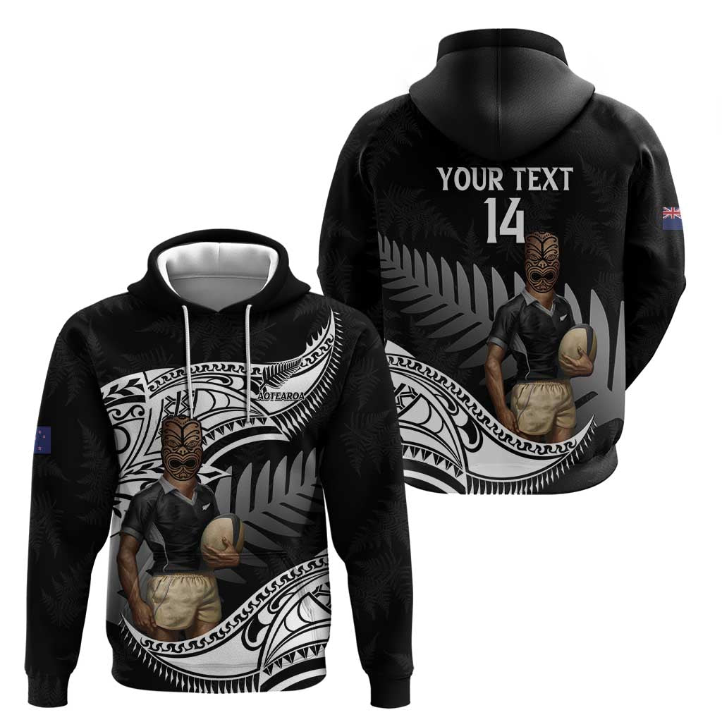 Custom New Zealand Silver Fern Rugby Hoodie 2024 Aotearoa Maori Mascot Go All Black - Vibe Hoodie Shop