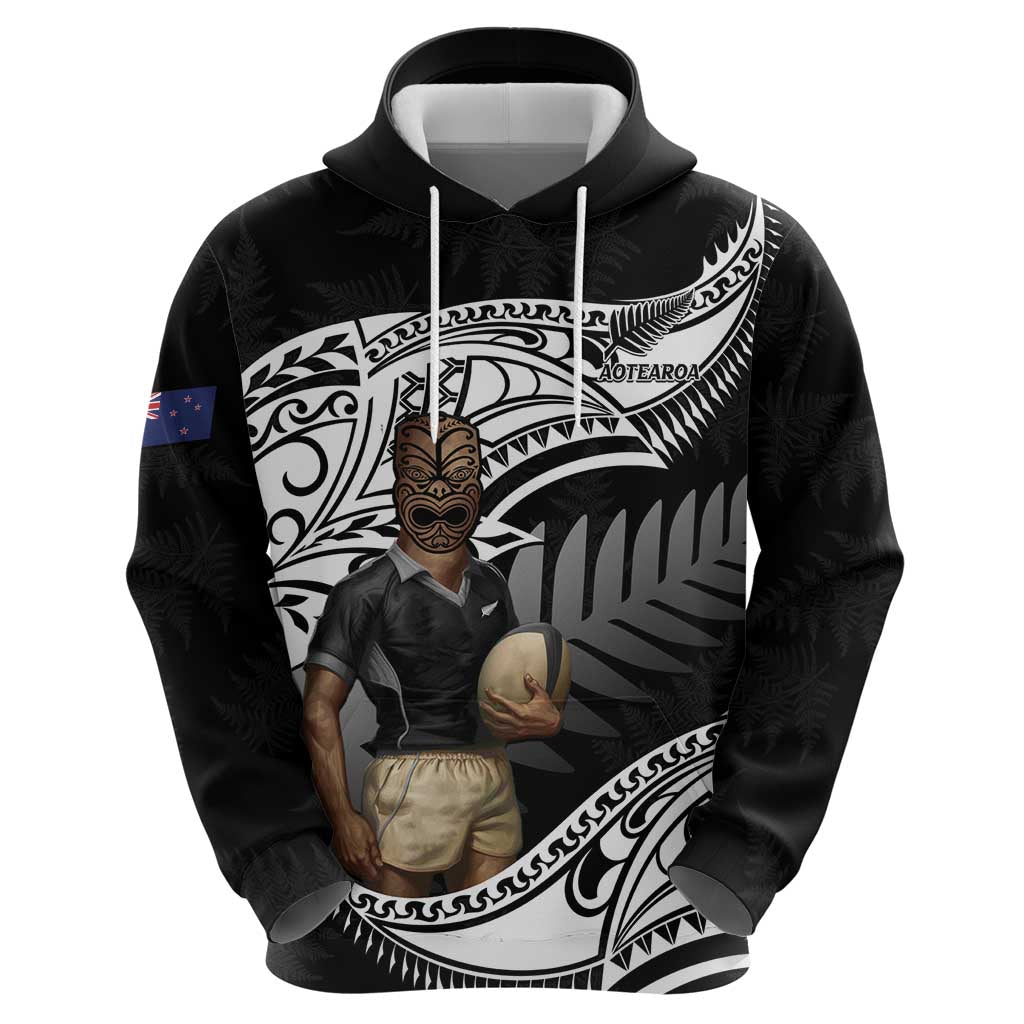 Custom New Zealand Silver Fern Rugby Hoodie 2024 Aotearoa Maori Mascot Go All Black - Vibe Hoodie Shop
