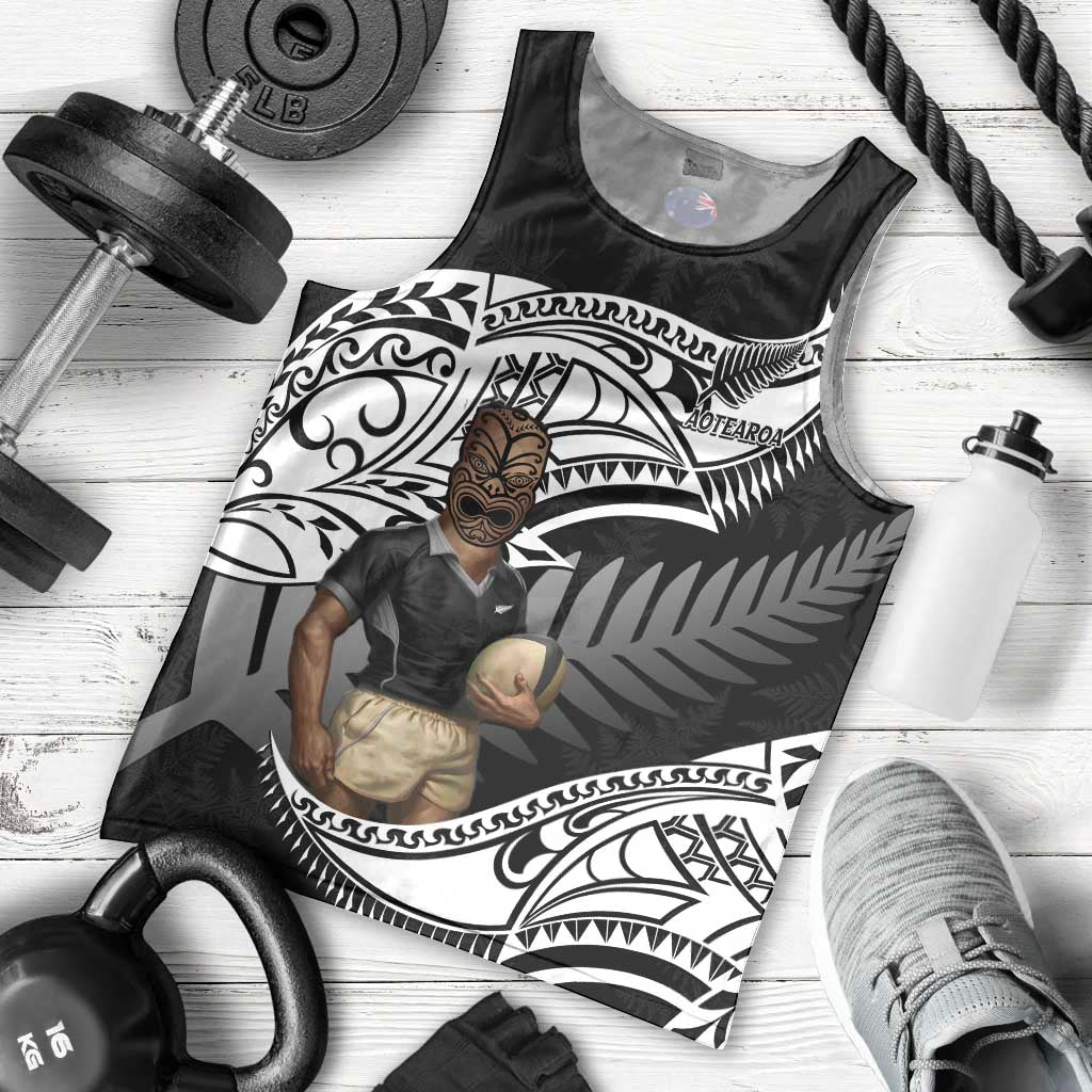 Custom New Zealand Silver Fern Rugby Men Tank Top 2024 Aotearoa Maori Mascot Go All Black - Vibe Hoodie Shop