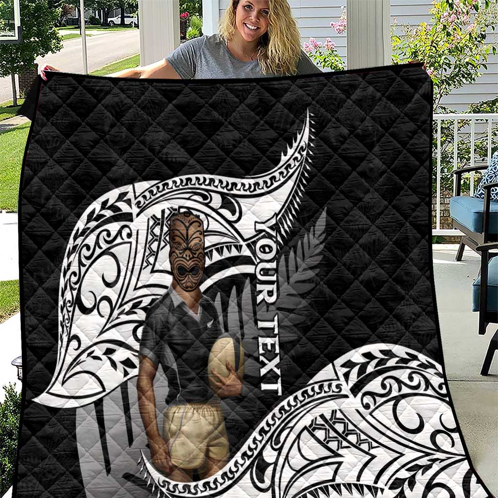 Custom New Zealand Silver Fern Rugby Quilt 2024 Aotearoa Maori Mascot Go All Black - Vibe Hoodie Shop