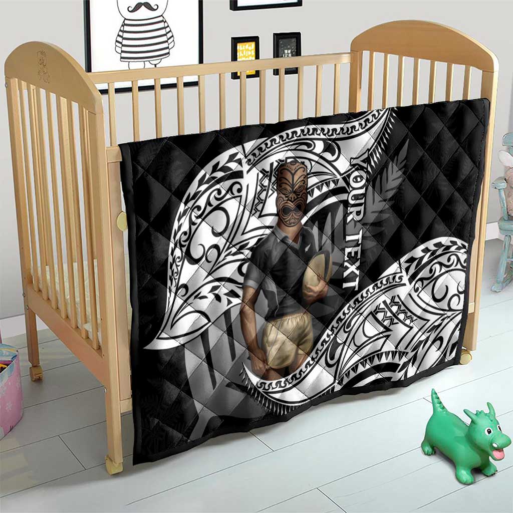 Custom New Zealand Silver Fern Rugby Quilt 2024 Aotearoa Maori Mascot Go All Black - Vibe Hoodie Shop