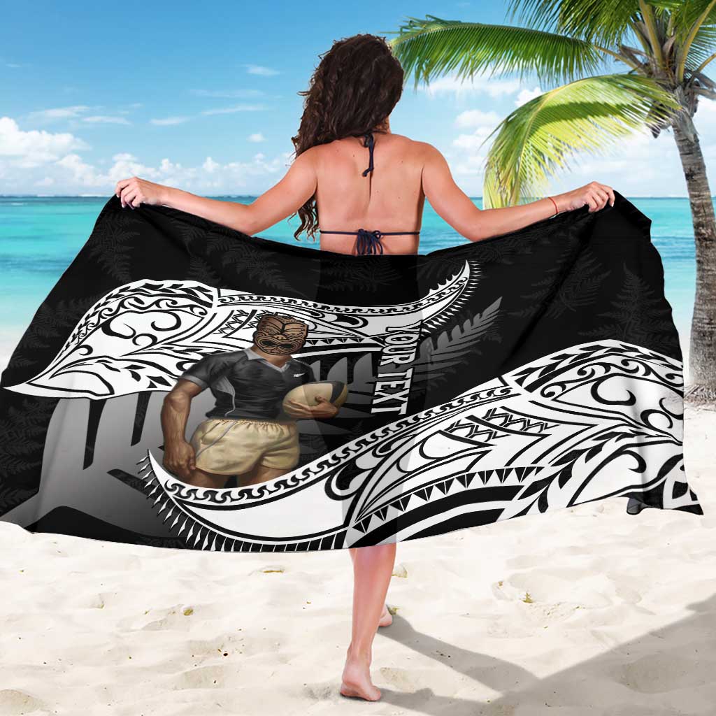 Custom New Zealand Silver Fern Rugby Sarong 2024 Aotearoa Maori Mascot Go All Black - Vibe Hoodie Shop