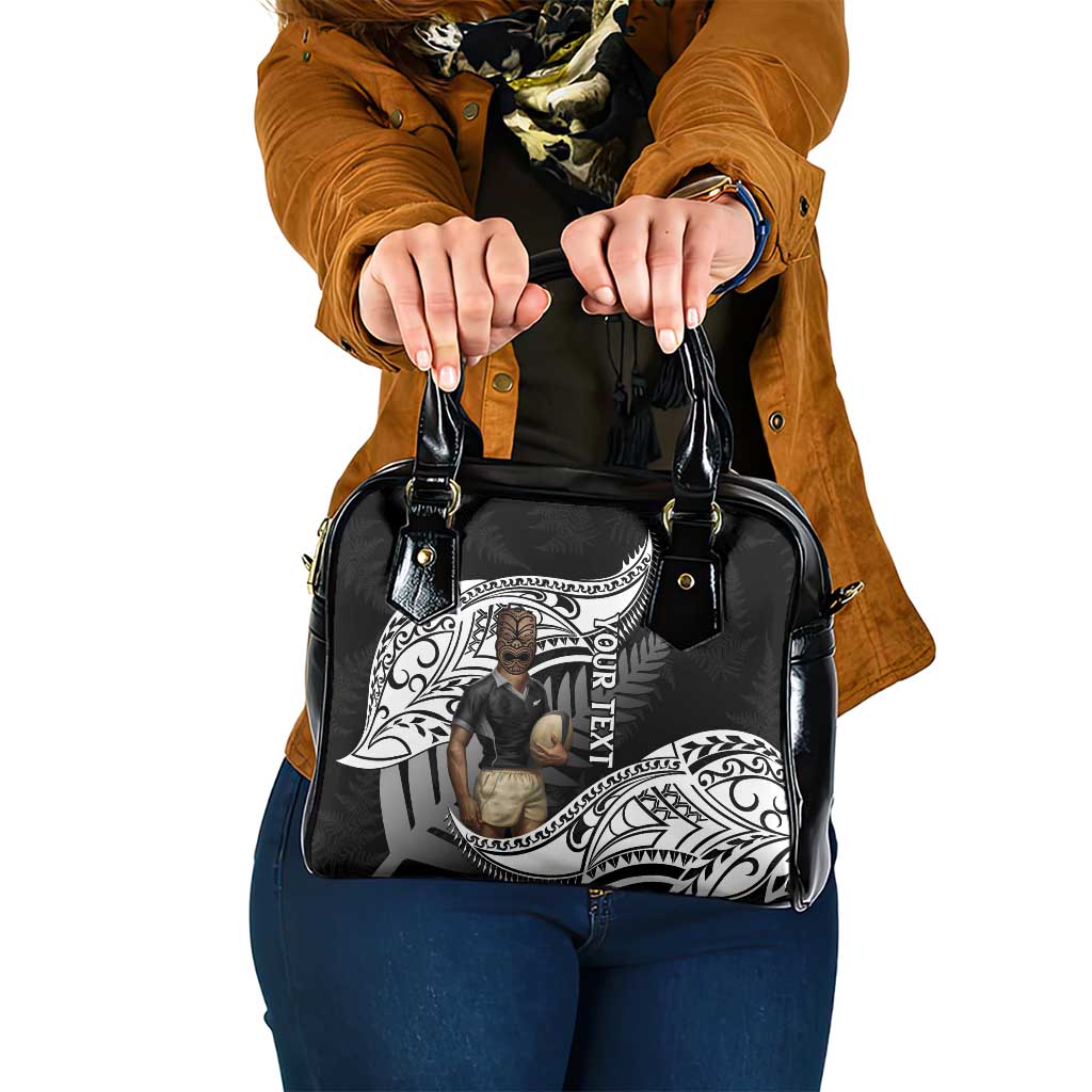 Custom New Zealand Silver Fern Rugby Shoulder Handbag 2024 Aotearoa Maori Mascot Go All Black - Vibe Hoodie Shop