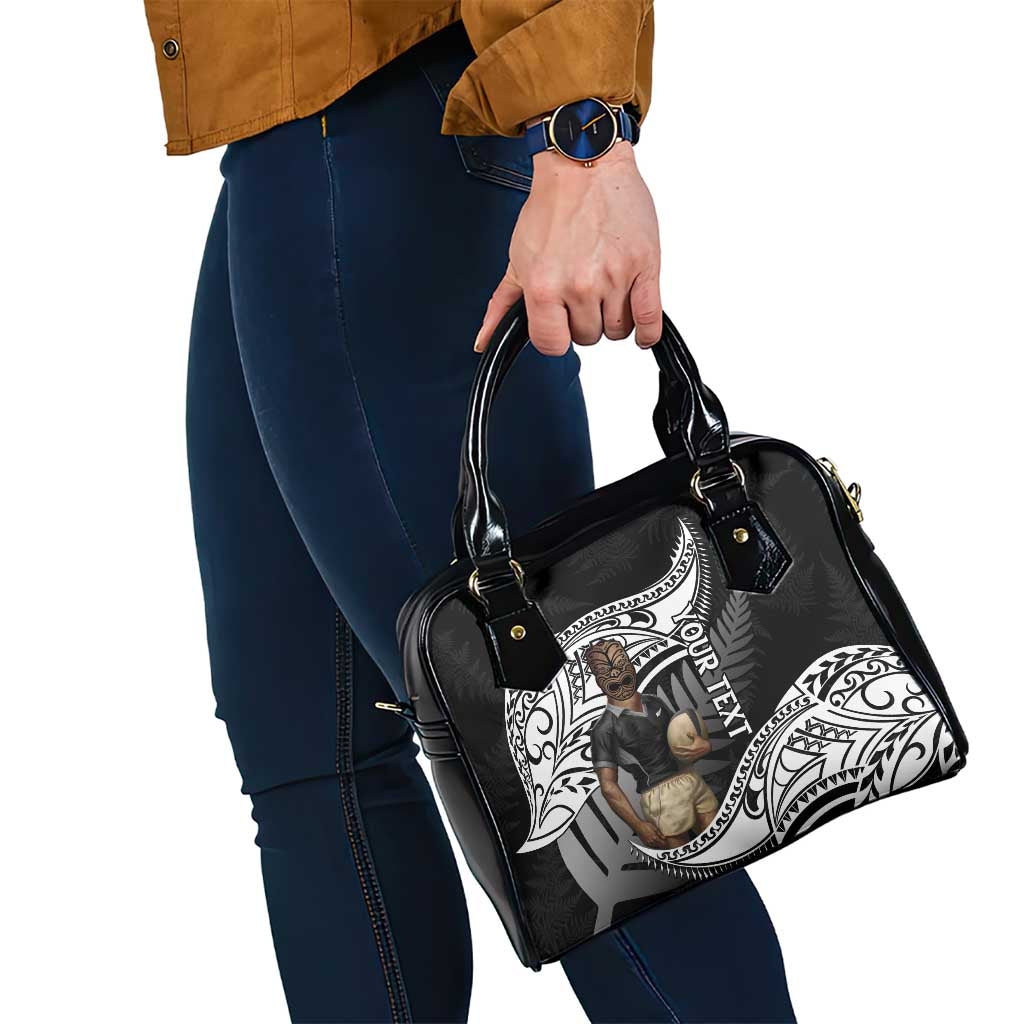 Custom New Zealand Silver Fern Rugby Shoulder Handbag 2024 Aotearoa Maori Mascot Go All Black - Vibe Hoodie Shop