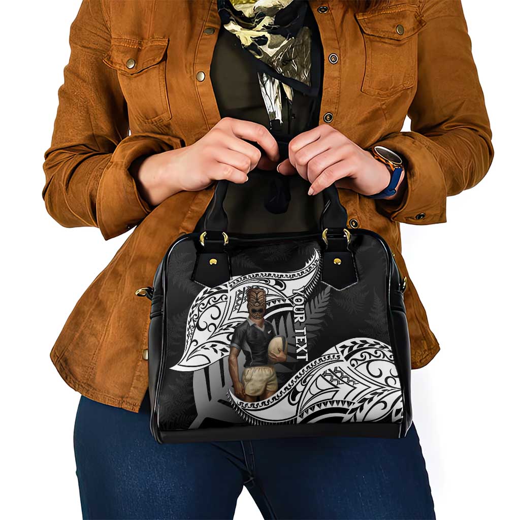 Custom New Zealand Silver Fern Rugby Shoulder Handbag 2024 Aotearoa Maori Mascot Go All Black - Vibe Hoodie Shop