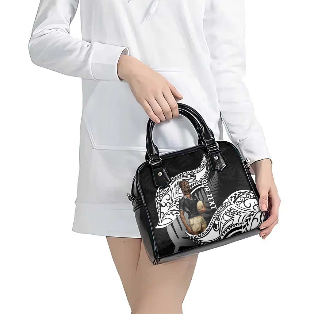 Custom New Zealand Silver Fern Rugby Shoulder Handbag 2024 Aotearoa Maori Mascot Go All Black - Vibe Hoodie Shop