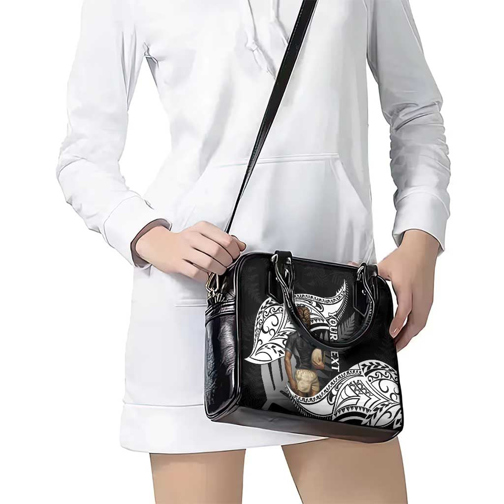 Custom New Zealand Silver Fern Rugby Shoulder Handbag 2024 Aotearoa Maori Mascot Go All Black - Vibe Hoodie Shop