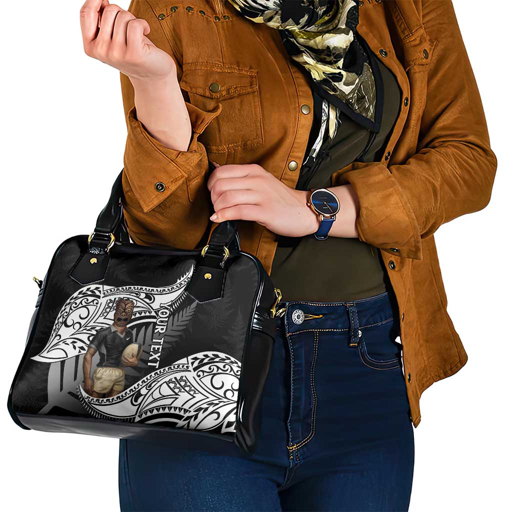 Custom New Zealand Silver Fern Rugby Shoulder Handbag 2024 Aotearoa Maori Mascot Go All Black - Vibe Hoodie Shop