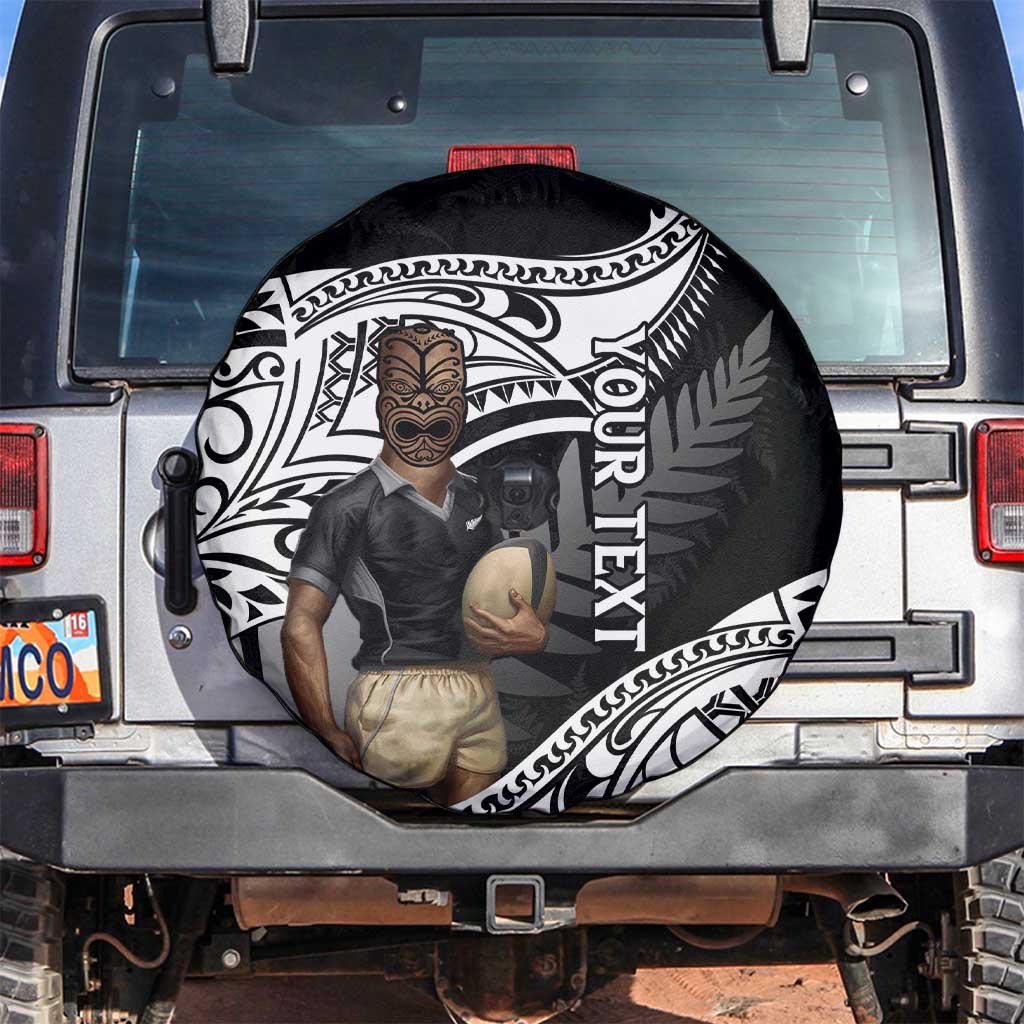 Custom New Zealand Silver Fern Rugby Spare Tire Cover 2024 Aotearoa Maori Mascot Go All Black - Vibe Hoodie Shop
