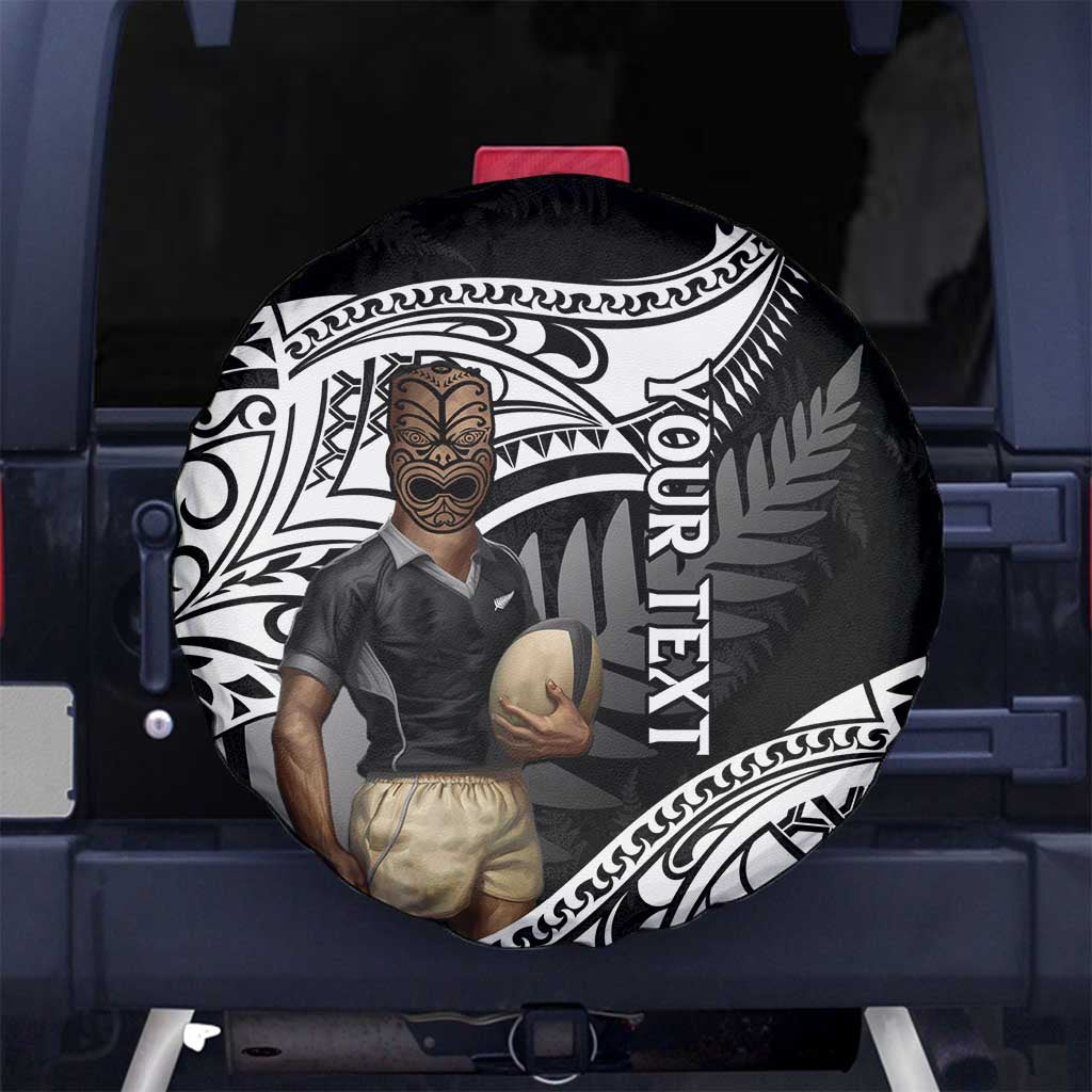 Custom New Zealand Silver Fern Rugby Spare Tire Cover 2024 Aotearoa Maori Mascot Go All Black - Vibe Hoodie Shop