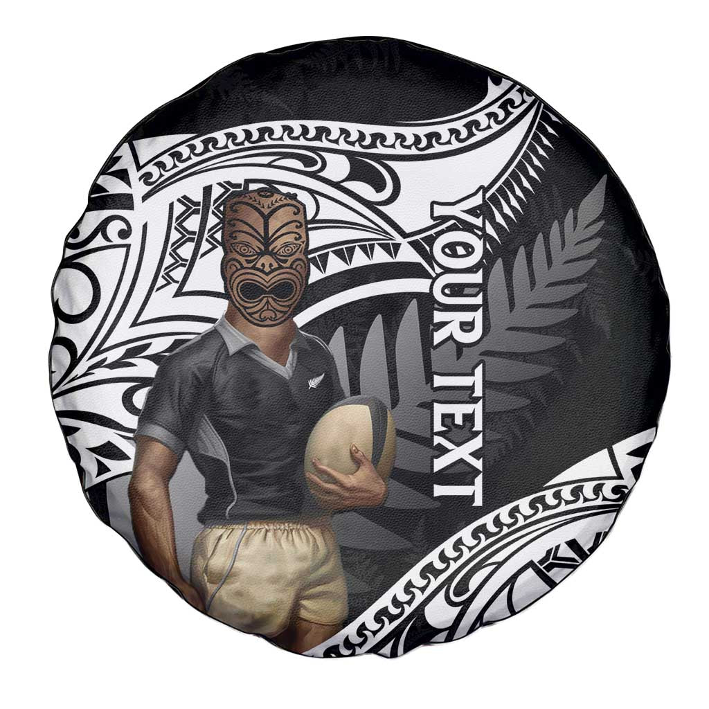 Custom New Zealand Silver Fern Rugby Spare Tire Cover 2024 Aotearoa Maori Mascot Go All Black - Vibe Hoodie Shop