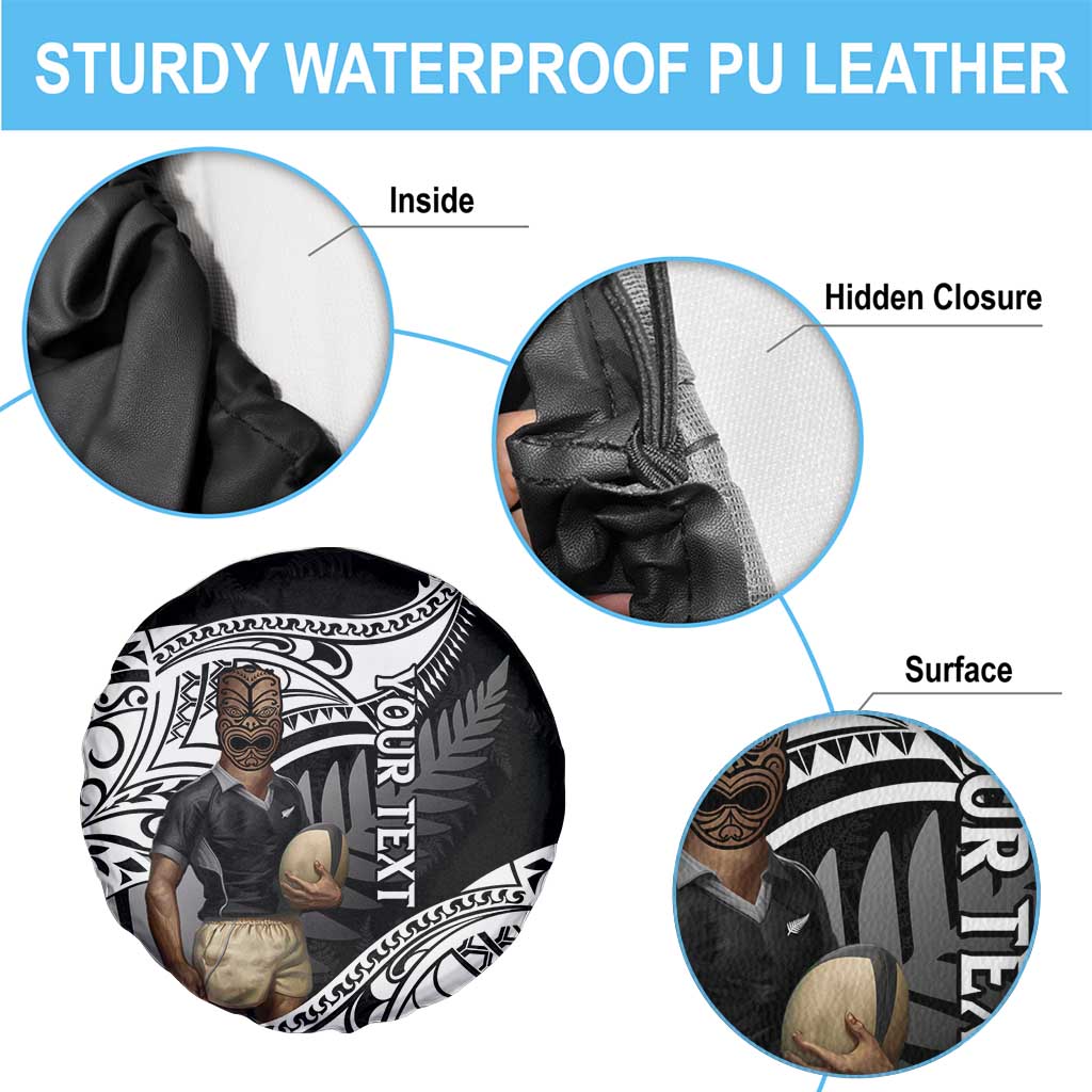 Custom New Zealand Silver Fern Rugby Spare Tire Cover 2024 Aotearoa Maori Mascot Go All Black - Vibe Hoodie Shop