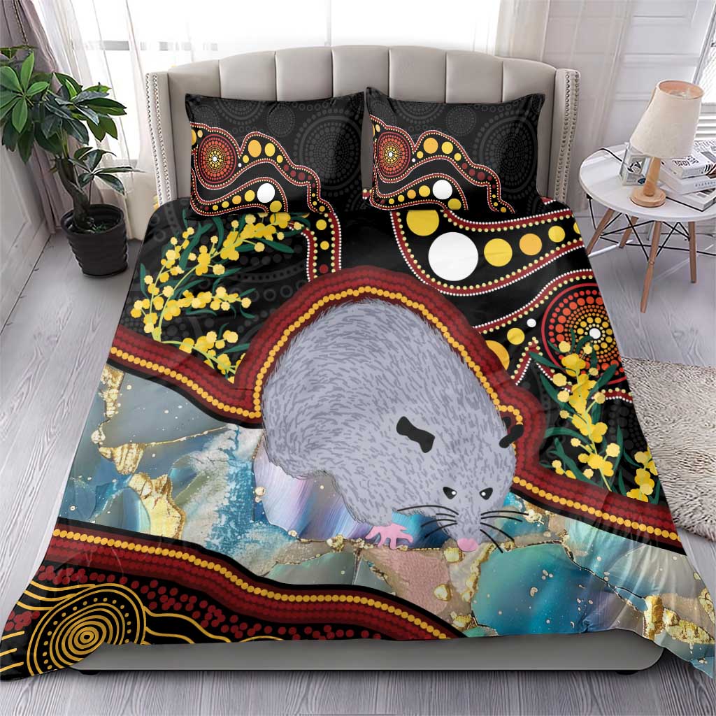 Australia Possum Bedding Set Aboriginal Art Mix Aussie Opal - Vibe Hoodie Shop