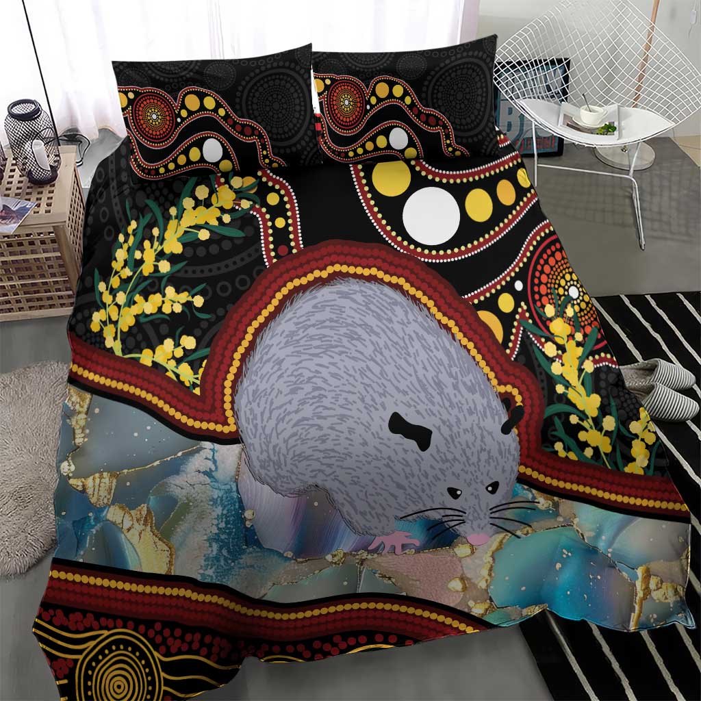 Australia Possum Bedding Set Aboriginal Art Mix Aussie Opal - Vibe Hoodie Shop