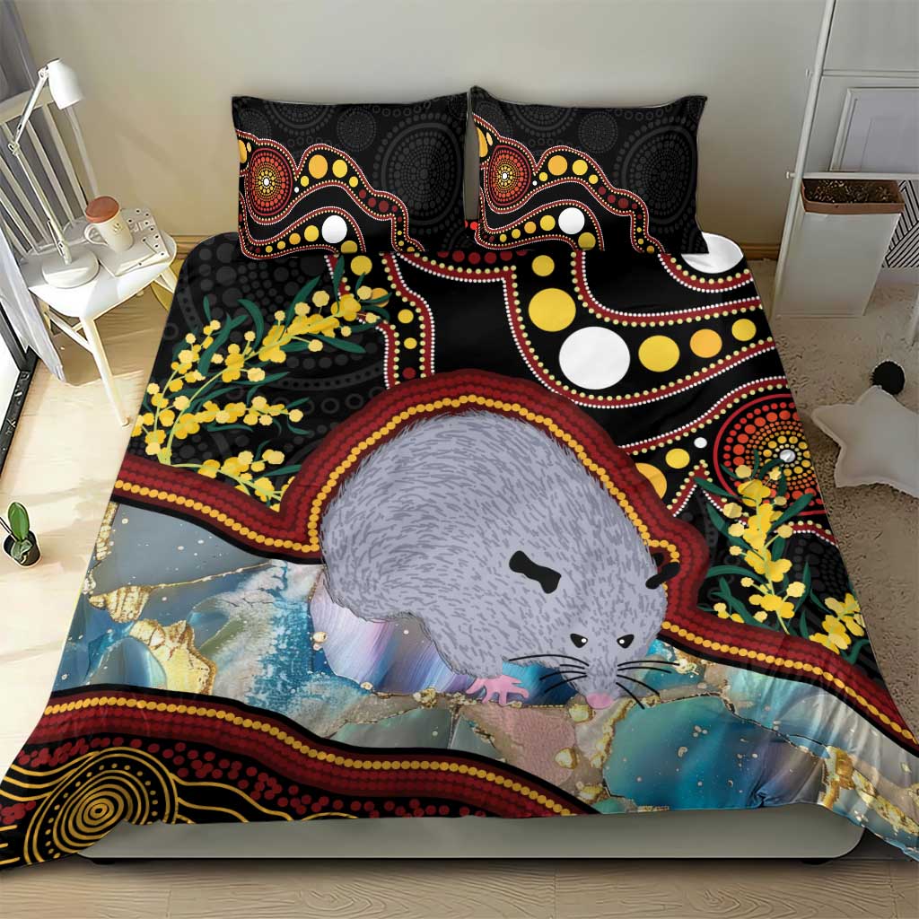 Australia Possum Bedding Set Aboriginal Art Mix Aussie Opal - Vibe Hoodie Shop