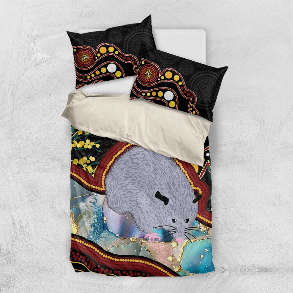 Australia Possum Bedding Set Aboriginal Art Mix Aussie Opal - Vibe Hoodie Shop