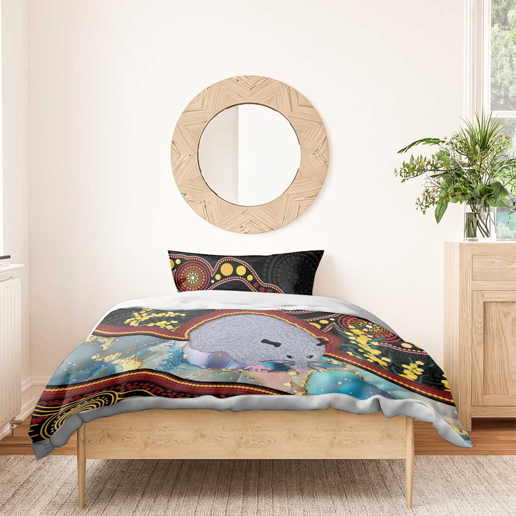 Australia Possum Bedding Set Aboriginal Art Mix Aussie Opal - Vibe Hoodie Shop