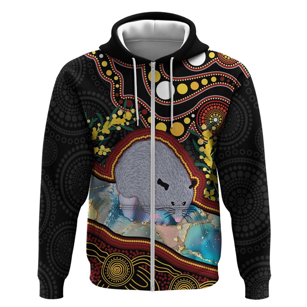 Australia Possum Hoodie Aboriginal Art Mix Aussie Opal - Vibe Hoodie Shop