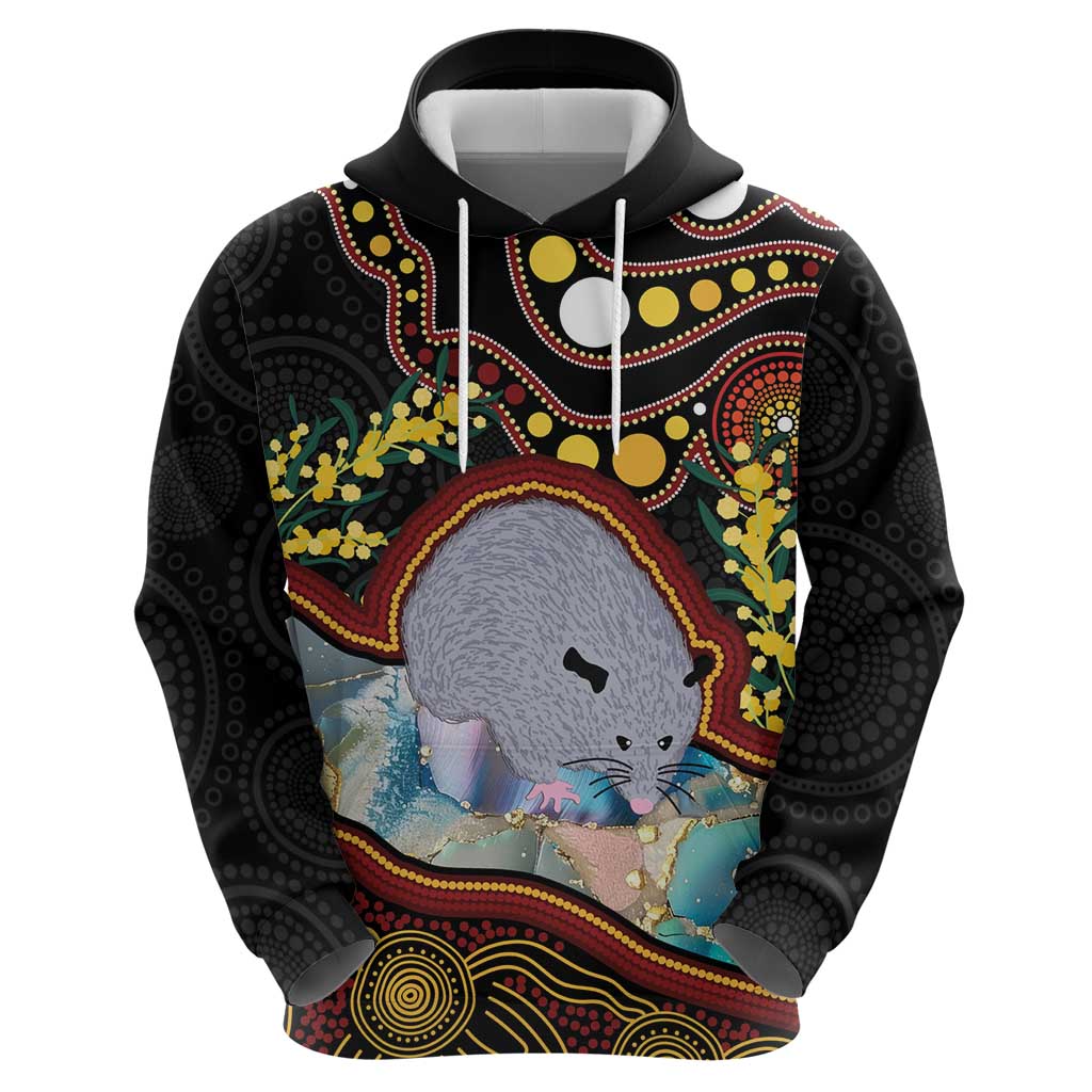 Australia Possum Hoodie Aboriginal Art Mix Aussie Opal - Vibe Hoodie Shop
