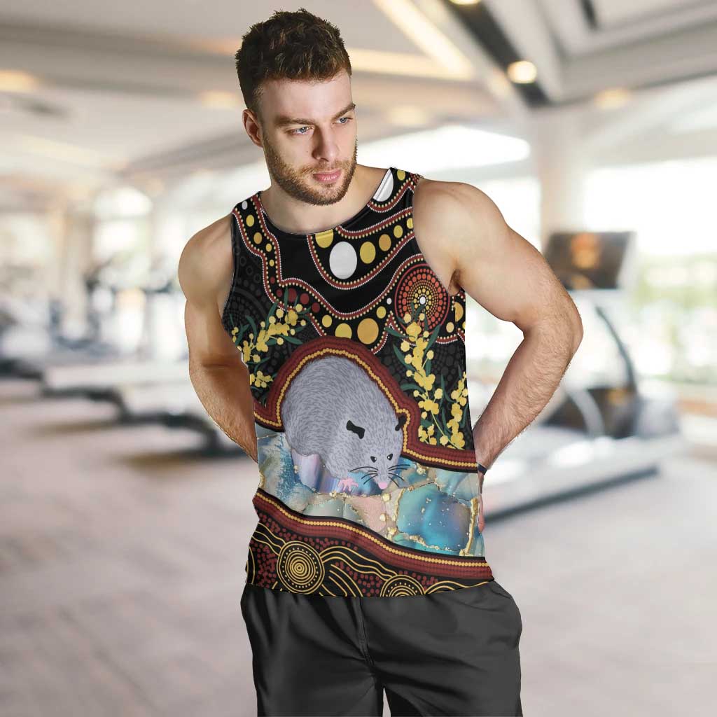 Australia Possum Men Tank Top Aboriginal Art Mix Aussie Opal - Vibe Hoodie Shop