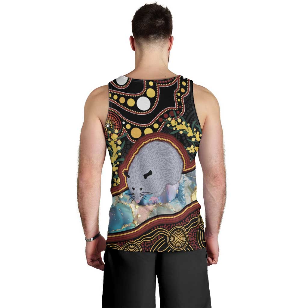 Australia Possum Men Tank Top Aboriginal Art Mix Aussie Opal - Vibe Hoodie Shop