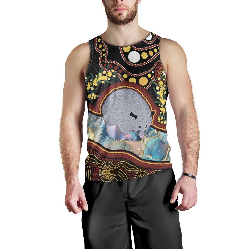 Australia Possum Men Tank Top Aboriginal Art Mix Aussie Opal - Vibe Hoodie Shop