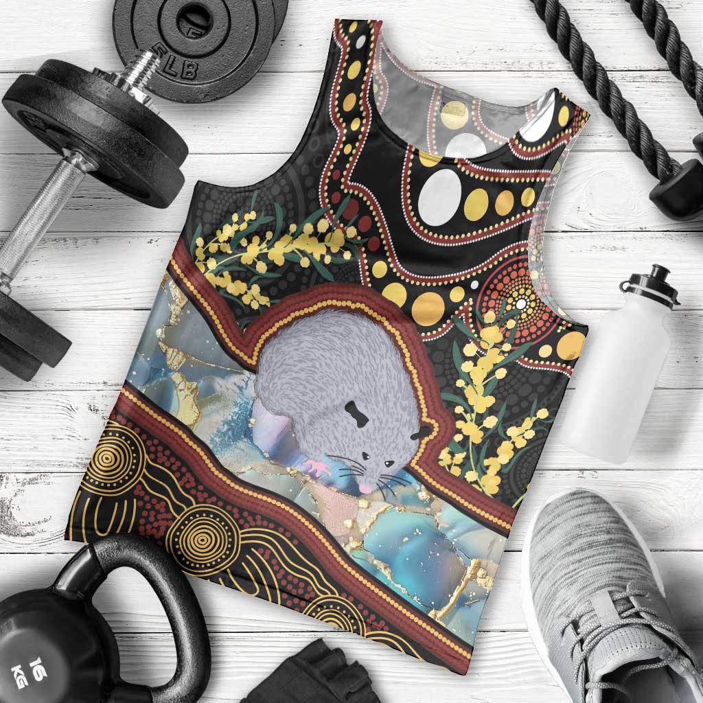 Australia Possum Men Tank Top Aboriginal Art Mix Aussie Opal - Vibe Hoodie Shop