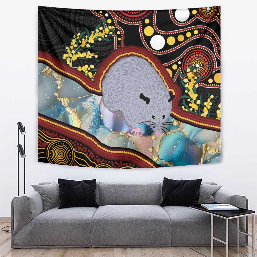 Australia Possum Tapestry Aboriginal Art Mix Aussie Opal - Vibe Hoodie Shop