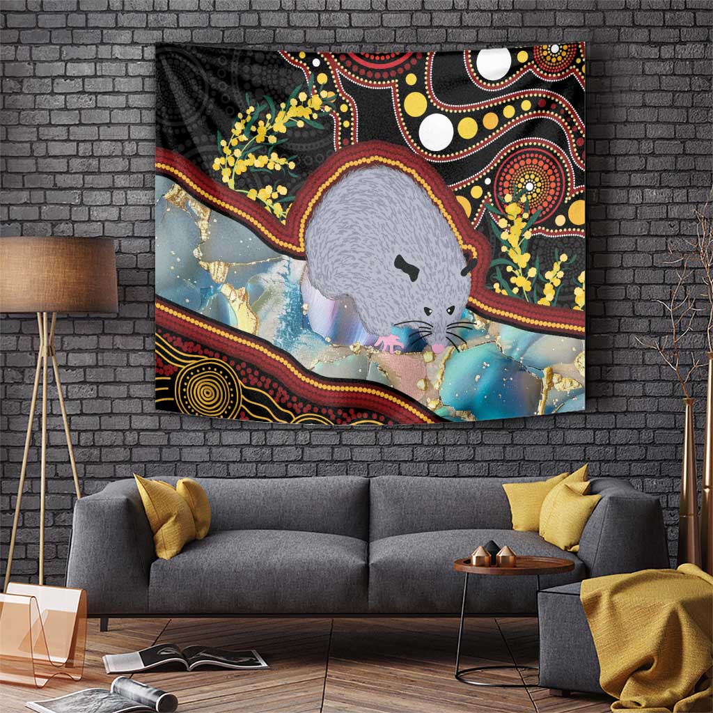 Australia Possum Tapestry Aboriginal Art Mix Aussie Opal - Vibe Hoodie Shop