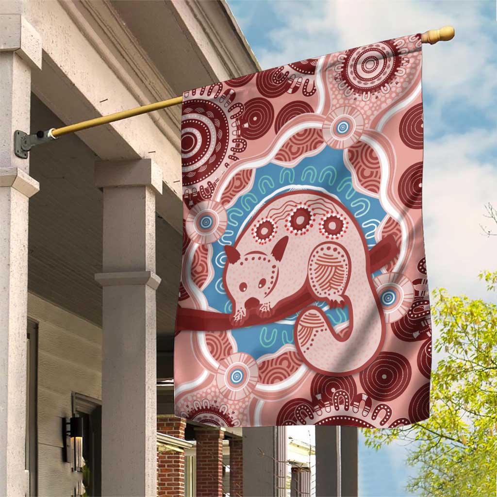Blush Pink Australia Possum Garden Flag Indigenous Art - Vibe Hoodie Shop
