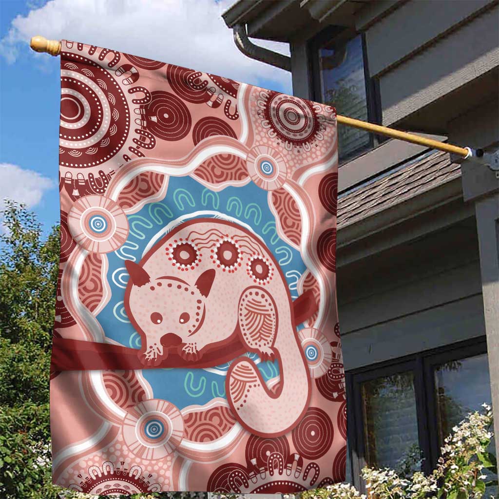 Blush Pink Australia Possum Garden Flag Indigenous Art - Vibe Hoodie Shop