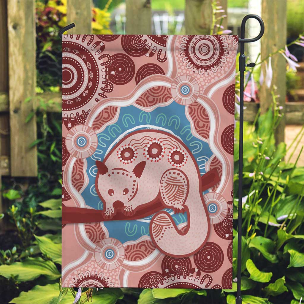 Blush Pink Australia Possum Garden Flag Indigenous Art - Vibe Hoodie Shop