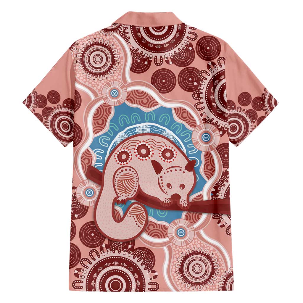 Blush Pink Australia Possum Hawaiian Shirt Indigenous Art - Vibe Hoodie Shop