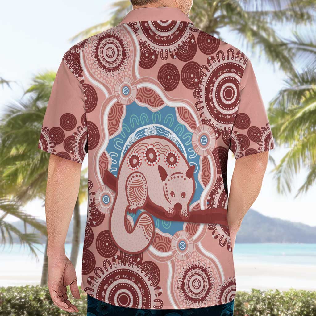 Blush Pink Australia Possum Hawaiian Shirt Indigenous Art - Vibe Hoodie Shop