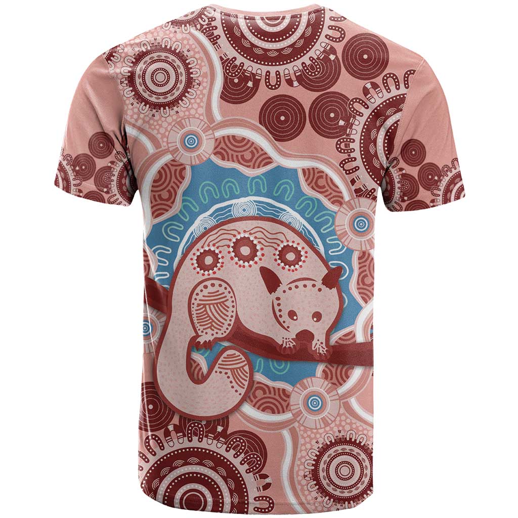 Blush Pink Australia Possum T Shirt Indigenous Art - Vibe Hoodie Shop