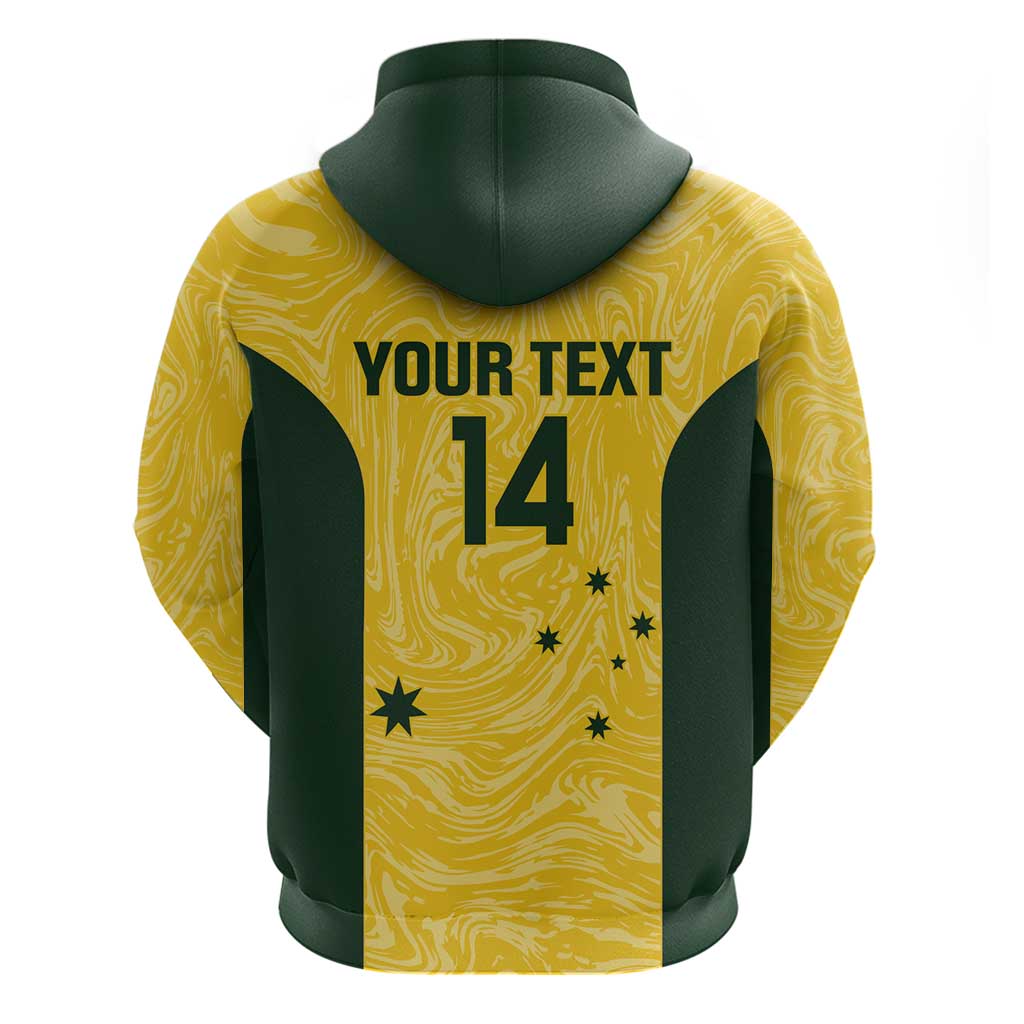 Custom Australia Socceroos Hoodie Go Aussie Marble Pattern Sporty Style - Vibe Hoodie Shop