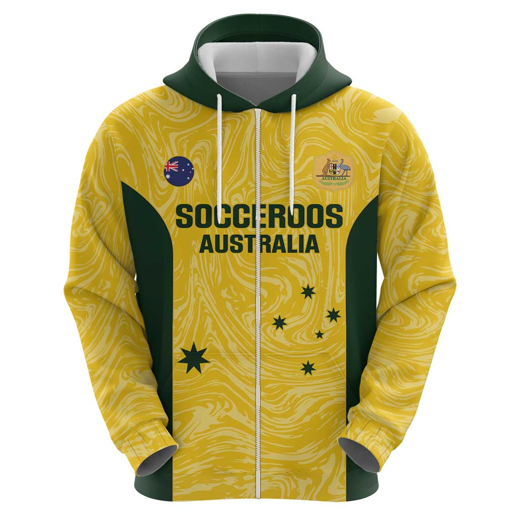 Custom Australia Socceroos Hoodie Go Aussie Marble Pattern Sporty Style - Vibe Hoodie Shop