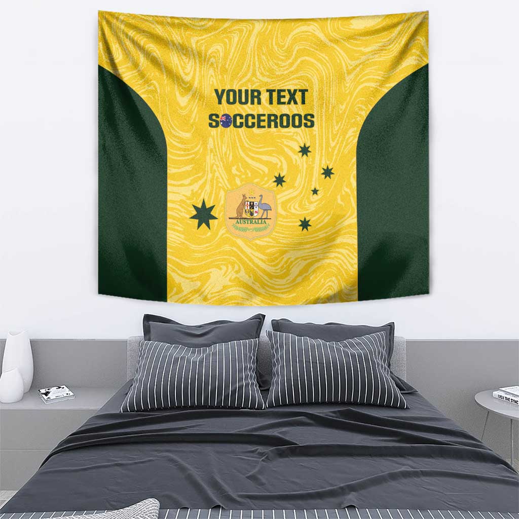 Custom Australia Socceroos Tapestry Go Aussie Marble Pattern Sporty Style - Vibe Hoodie Shop