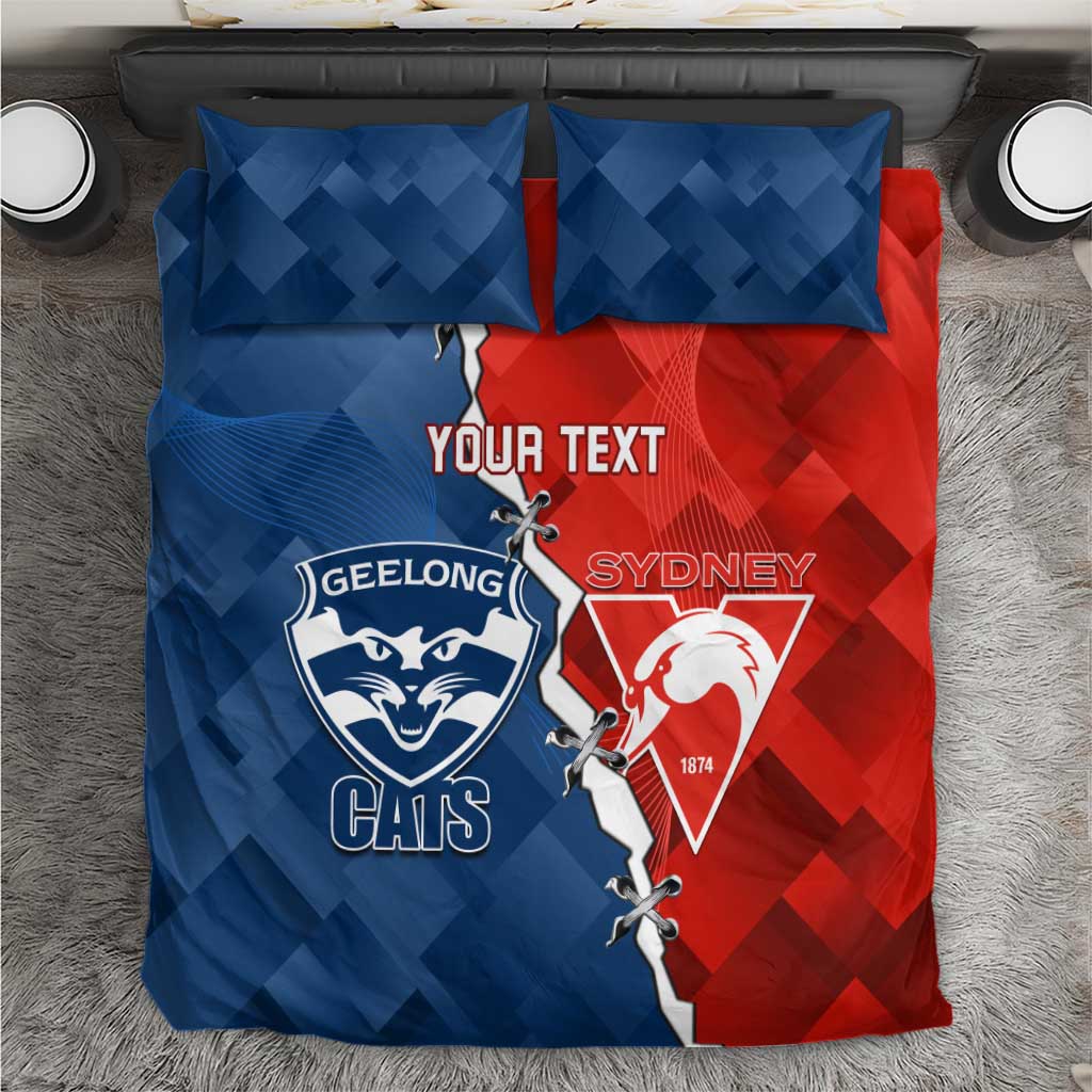 Custom Swans And Cats Football Bedding Set 2024 Together Dynamic Version - Vibe Hoodie Shop