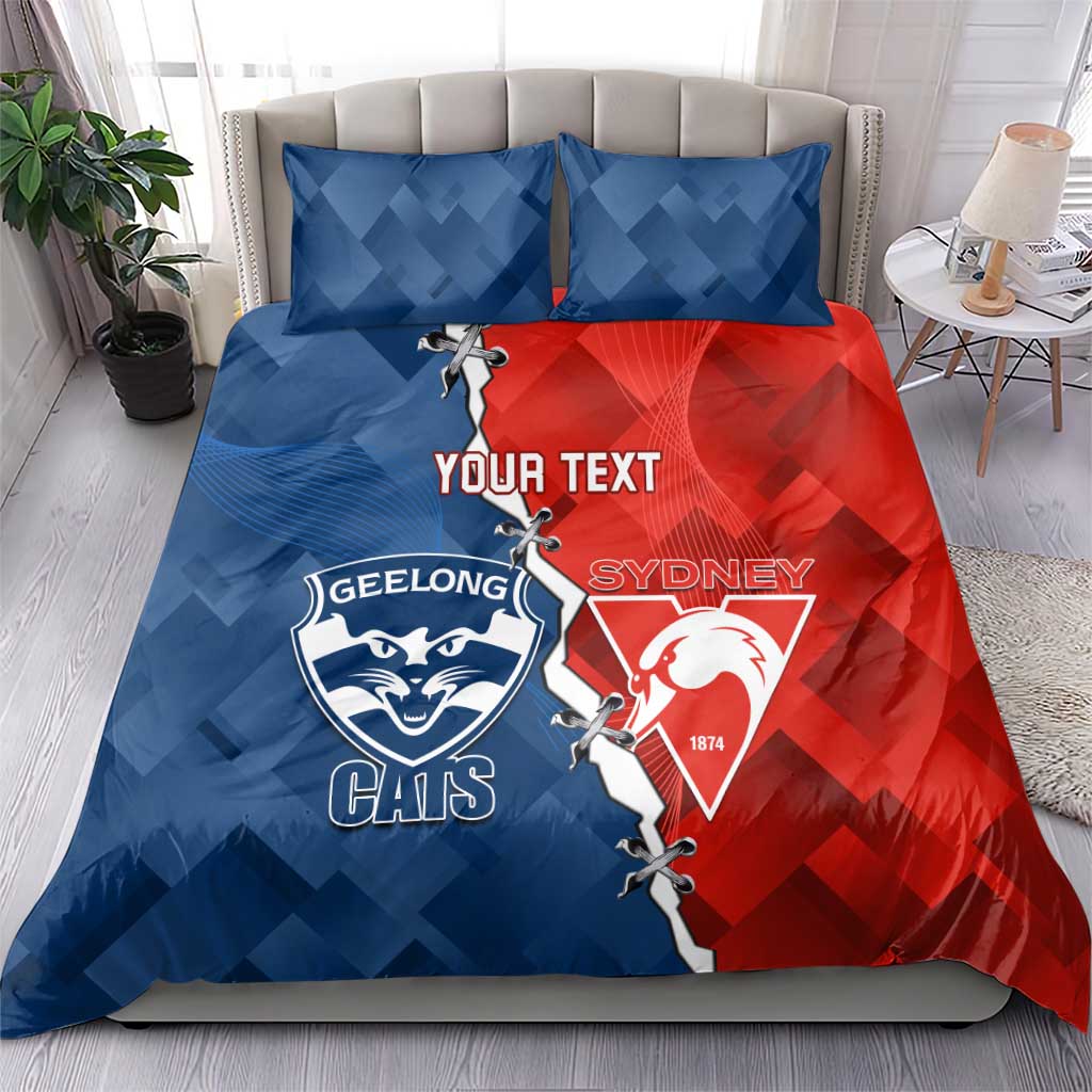 Custom Swans And Cats Football Bedding Set 2024 Together Dynamic Version - Vibe Hoodie Shop