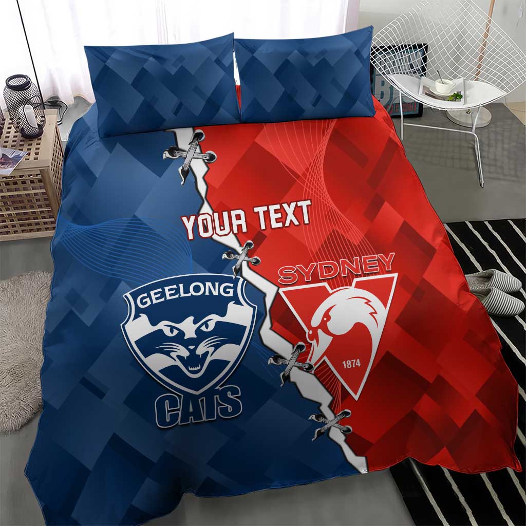 Custom Swans And Cats Football Bedding Set 2024 Together Dynamic Version - Vibe Hoodie Shop
