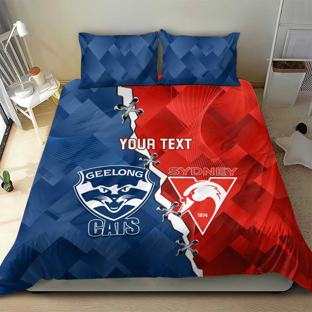 Custom Swans And Cats Football Bedding Set 2024 Together Dynamic Version - Vibe Hoodie Shop