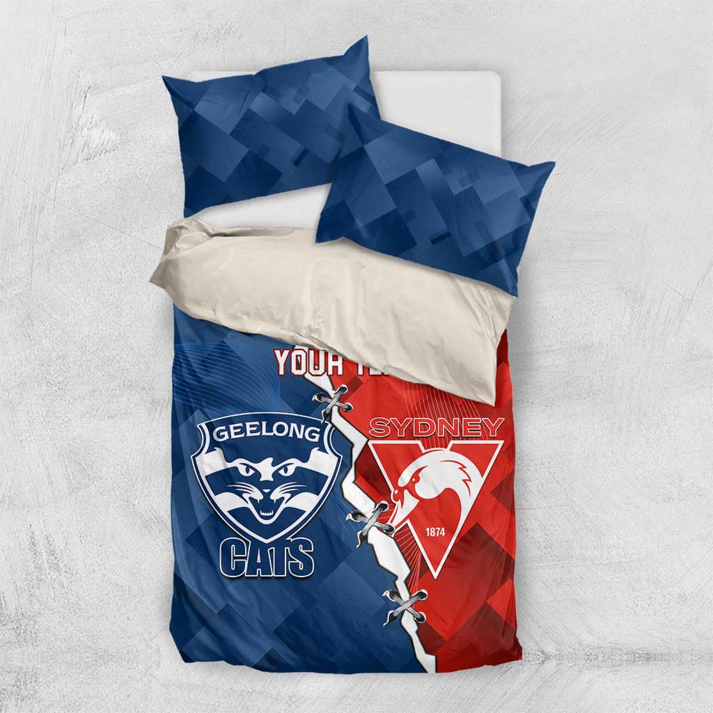 Custom Swans And Cats Football Bedding Set 2024 Together Dynamic Version - Vibe Hoodie Shop