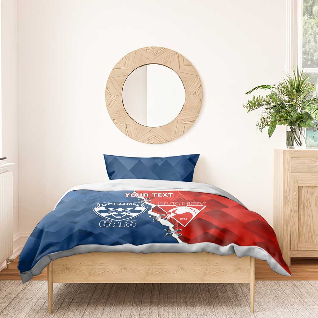 Custom Swans And Cats Football Bedding Set 2024 Together Dynamic Version - Vibe Hoodie Shop