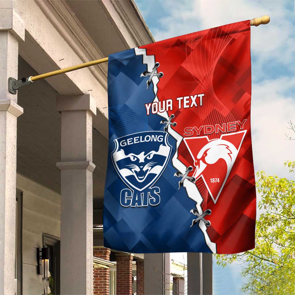 Custom Swans And Cats Football Garden Flag 2024 Together Dynamic Version - Vibe Hoodie Shop