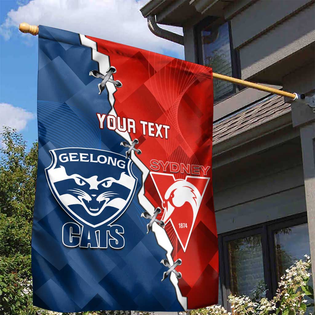 Custom Swans And Cats Football Garden Flag 2024 Together Dynamic Version - Vibe Hoodie Shop