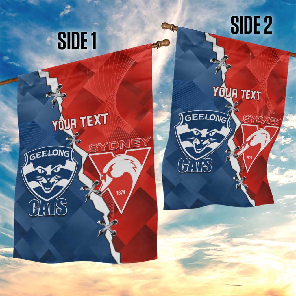 Custom Swans And Cats Football Garden Flag 2024 Together Dynamic Version - Vibe Hoodie Shop