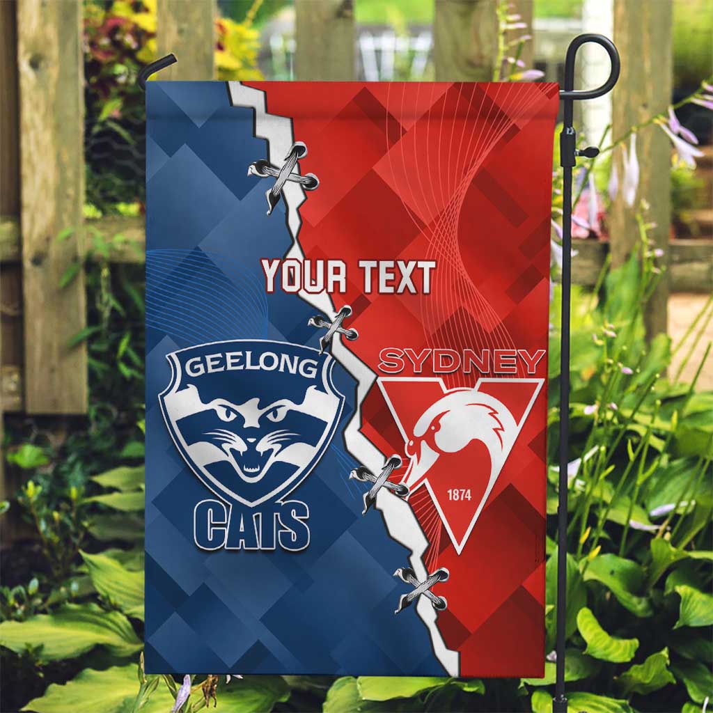 Custom Swans And Cats Football Garden Flag 2024 Together Dynamic Version - Vibe Hoodie Shop